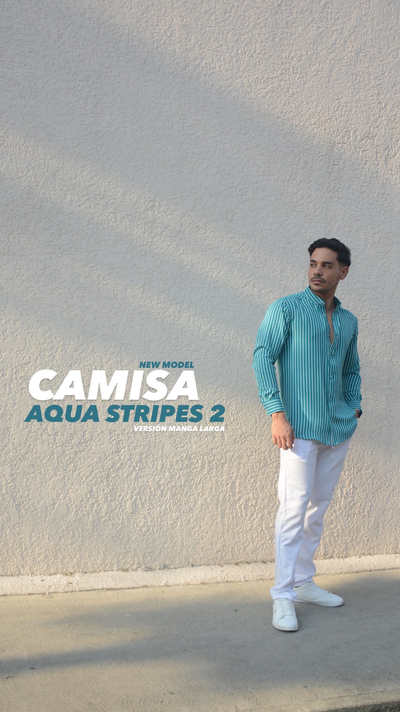 Camisa Aqua Stripes 2 M/L