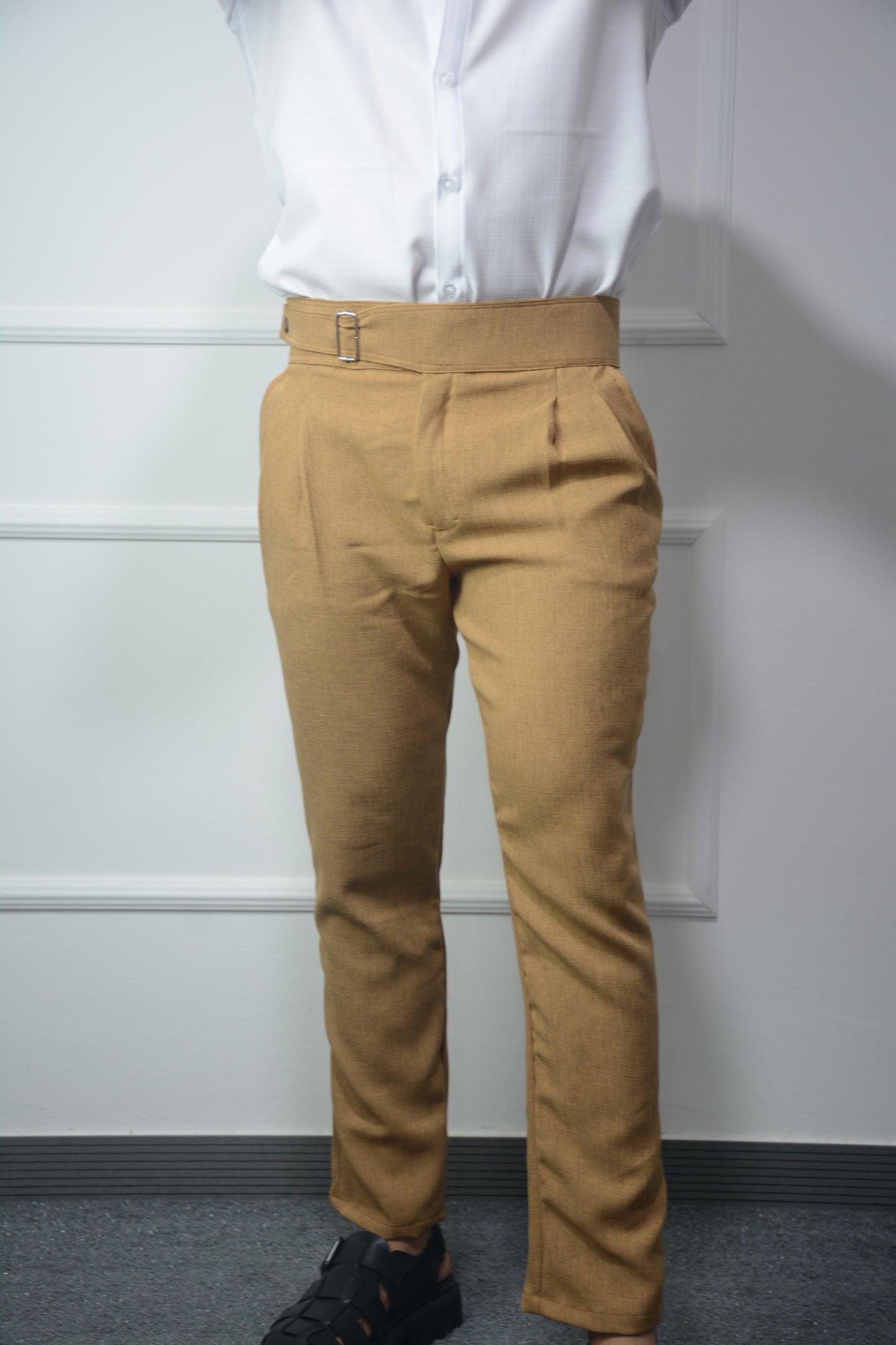 Pantalon Dark Brown Lino | Sprezzatura