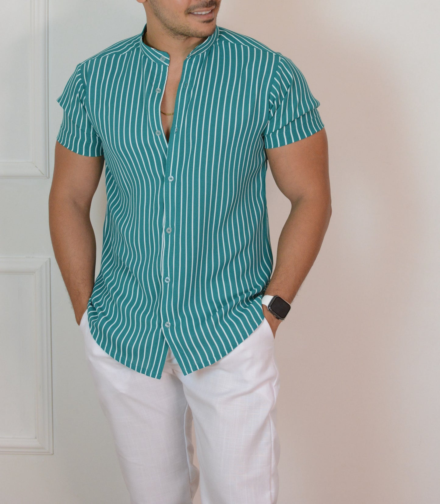 Camisa Aqua Stripes 2