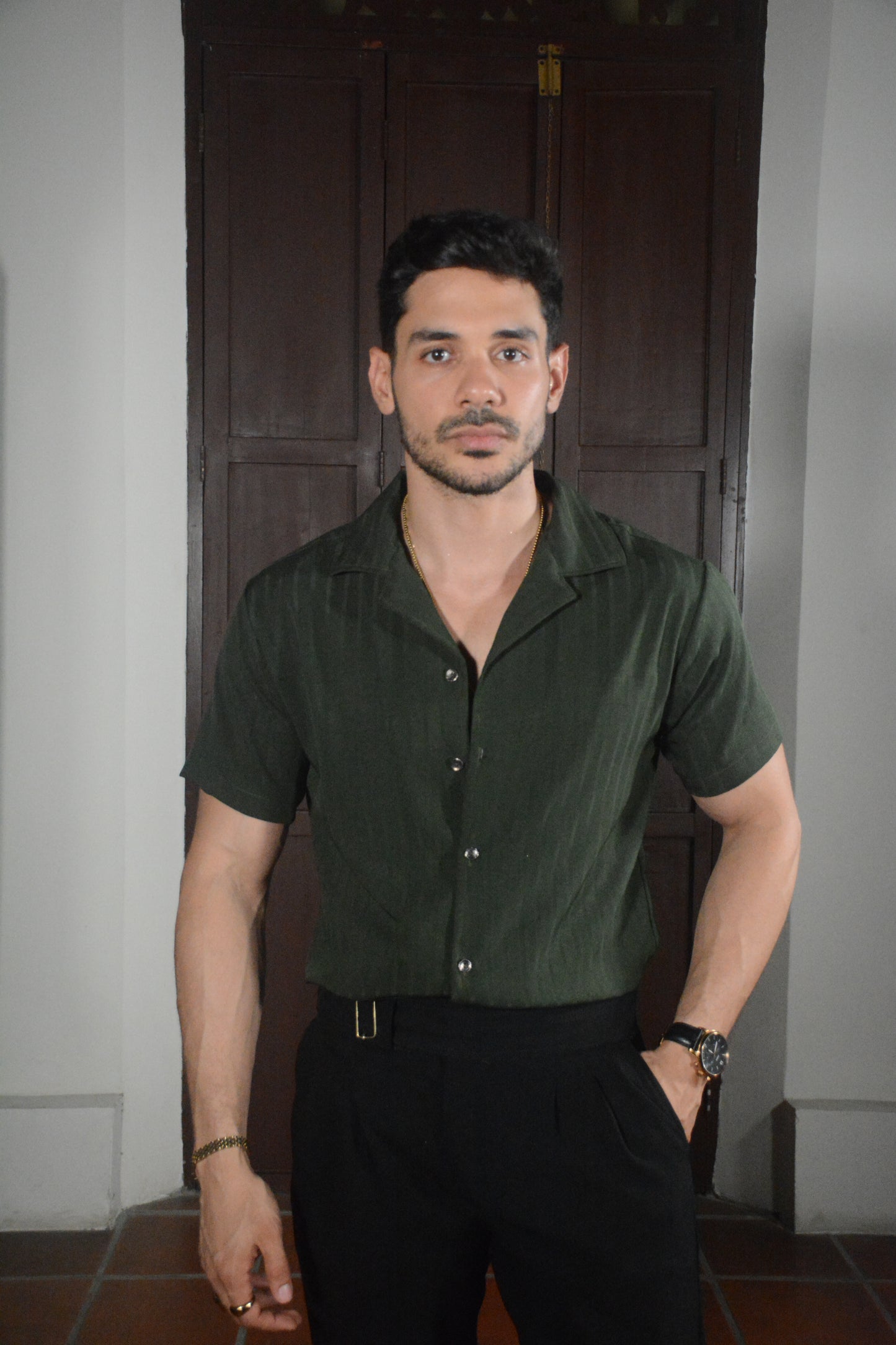 Camisa Alba – Verde Oliva