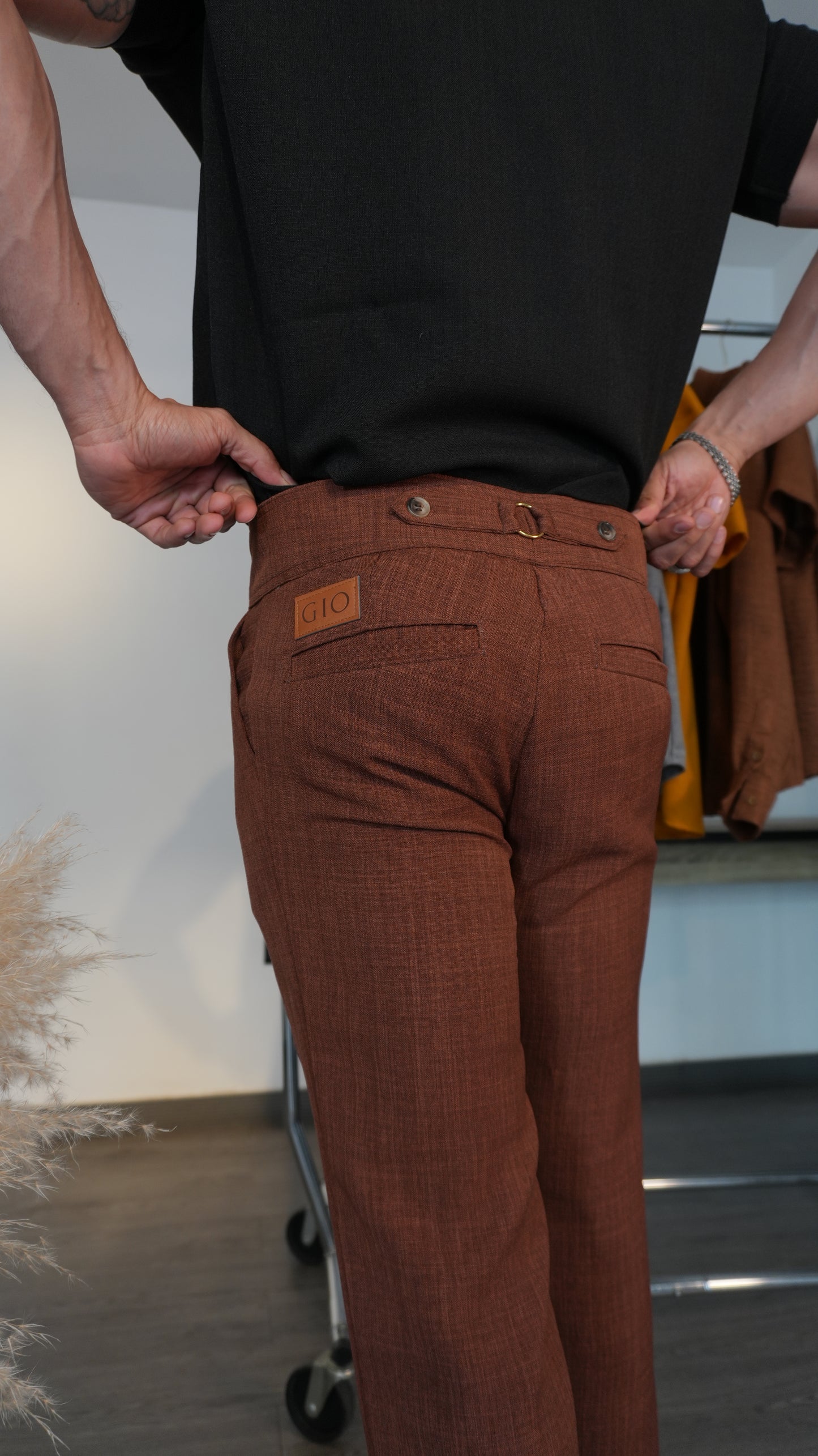 Pantalón Cioccolato | Lino Italiano (Marrón Chocolate) — Sangre & Lino