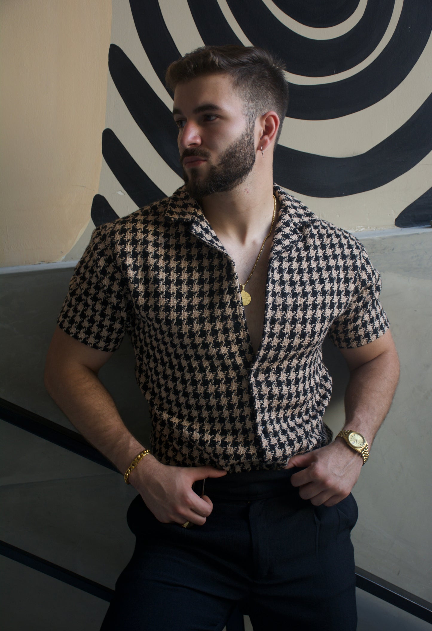 Camisa Brown & Black Tejido italiano  | Sprezzatura