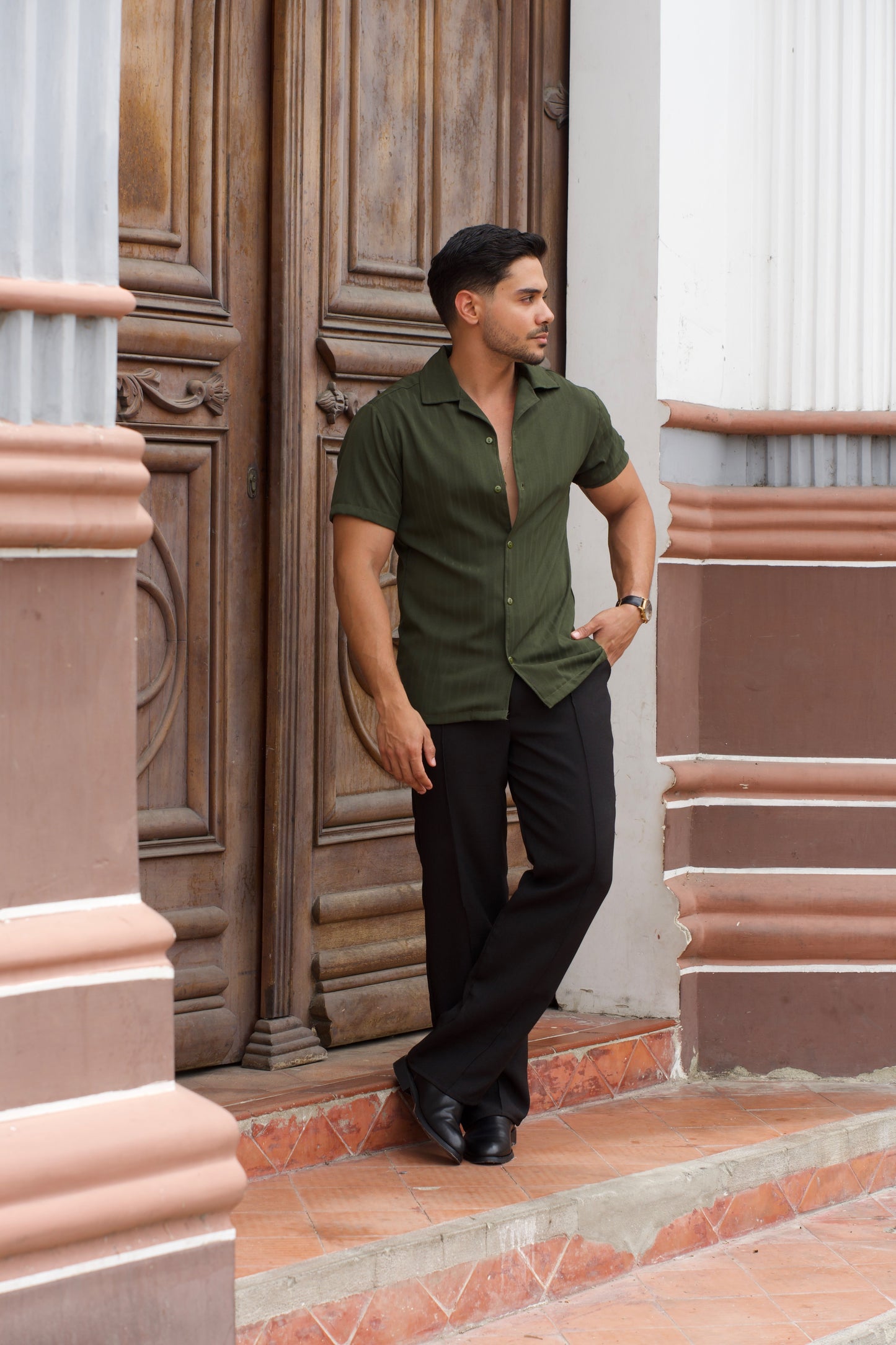 Pantalón Riviera Evoluzione | Lino Italiano (Negro)
